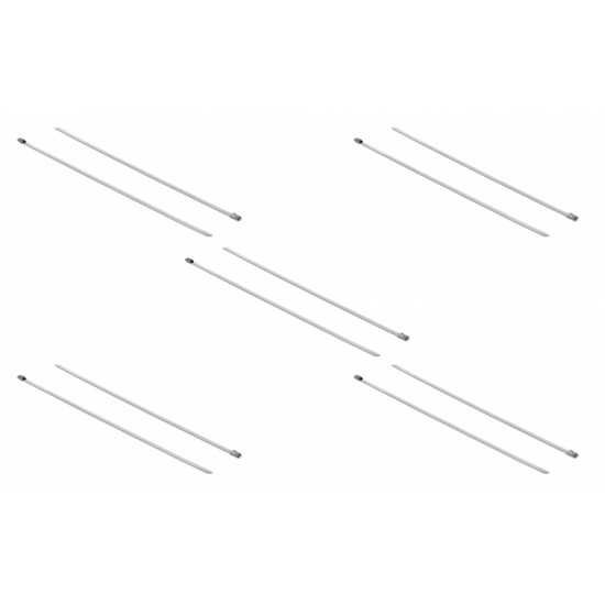 DELOCK μεταλλικός σφιγκτήρας καλωδίων 18769, 400x4.6mm, 10τμχ