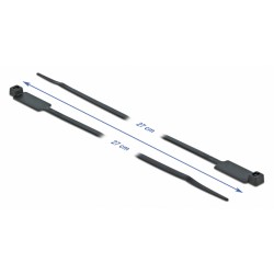 DELOCK Δεματικά καλωδίων 18961 με ετικέτα, 270x4.8mm, μαύρα, 10τμχ