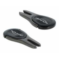 DELOCK 4 σε 1 finger ring, stand, 360° και βάση αεραγωγού 20675, ανθρακί