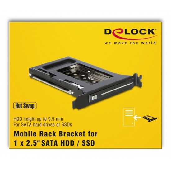 DELOCK mobile rack bracket 47192 για 2.5" HDD/SSD, Hot Swap