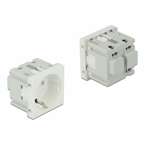 DELOCK module πρίζας ρεύματος Easy 45 81320, 45x45mm, 10τμχ