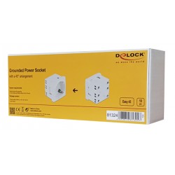 DELOCK module πρίζας ρεύματος Easy 45 81324, 45°, 45x45mm, 10τμχ