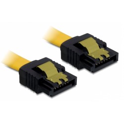 DELOCK Καλώδιο SATA III 7-pin σε 7-pin 82477, metal clip, 0.5m