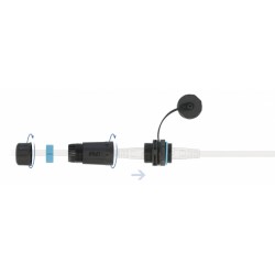 DELOCK αδιάβροχος σύνδεσμος RJ45 Cat.6A 86701, μπλε