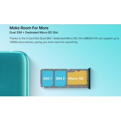 UMIDIGI Smartphone A7S, 6.53", 2/32GB, Android 10 Go Edition, γκρι
