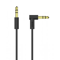 YISON καλώδιο jack 3.5mm AC-053, stereo 3pin, 90°, 1.5m, μαύρο