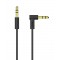 YISON καλώδιο jack 3.5mm AC-053, stereo 3pin, 90°, 1.5m, μαύρο