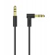 YISON καλώδιο jack 3.5mm AC-053, stereo 3pin, 90°, 1.5m, μαύρο