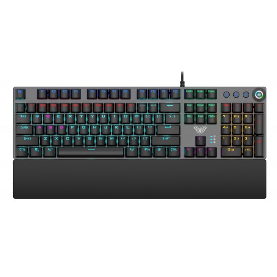 AULA μηχανικό πληκτρολόγιο Wind F2058, RGB, blue switch, μαύρο-γκρι