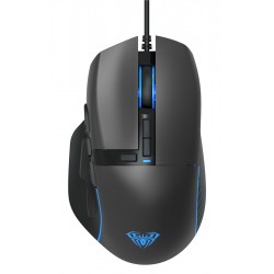 AULA ενσύρματο gaming ποντίκι Wind F808, 4200DPI, 10 πλήκτρα, RGB, μαύρο