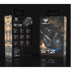 AULA ενσύρματο gaming ποντίκι Mountain S12, 7 πλήκτρα, RGB, μαύρο