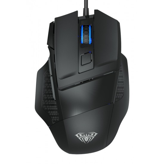 AULA ενσύρματο gaming ποντίκι Mountain S12, 7 πλήκτρα, RGB, μαύρο