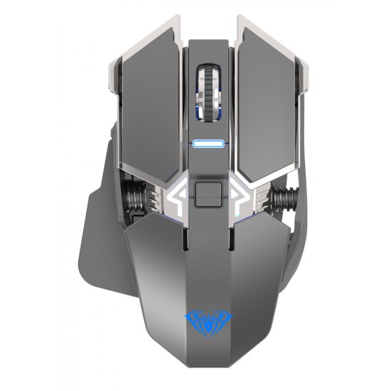 AULA ασύρματο gaming ποντίκι Wind SC300, 1200DPI, 7 πλήκτρα, ασημί