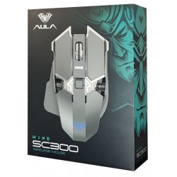 AULA ασύρματο gaming ποντίκι Wind SC300, 1200DPI, 7 πλήκτρα, ασημί