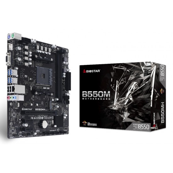 BIOSTAR Μητρική B550MH, 2x DDR4, AM4, USB 3.2, uATX, HDMI, Ver. 6.0