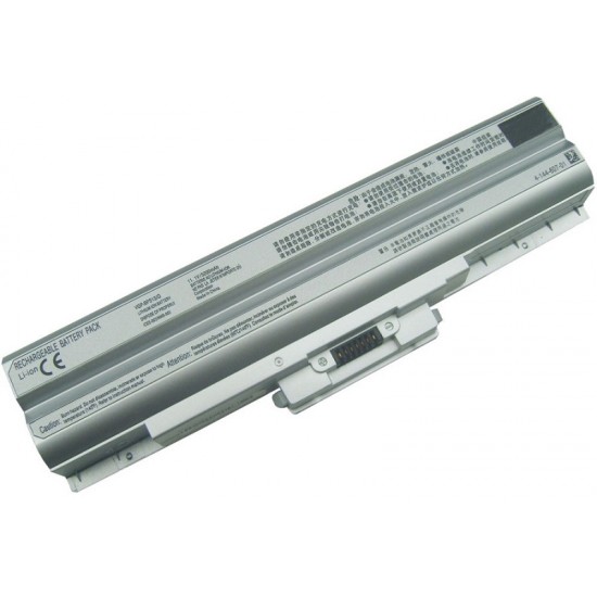 POWERTECH συμβατή μπαταρία για Sony VGN- NS NW SR VPC - CW Series, ασημί