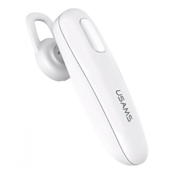 USAMS bluetooth earphone US-LK001, LK series, BT 4.1, λευκό