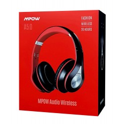 MPOW bluetooth headphones 059 wireless & wired, 40mm, mic, μαύρο-κόκκινο
