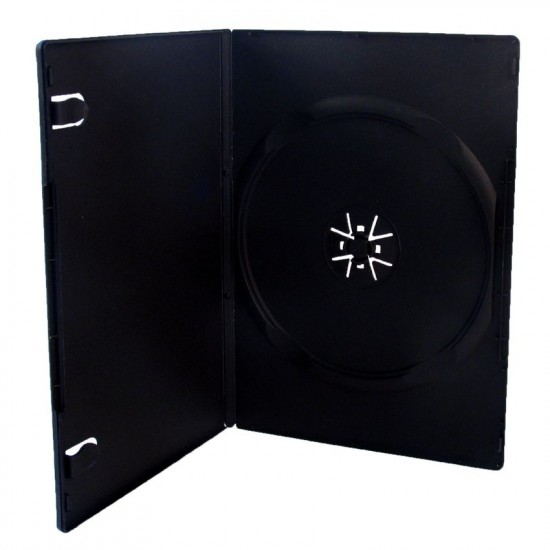 Θήκη CD/DVD Slim, 7mm, μαύρη, 100τμχ