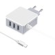 BOROFONE φορτιστής τοίχου Joyful BA42A με καλώδιο Micro, 3x USB, λευκός