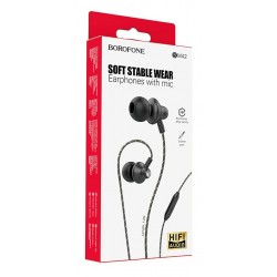 BOROFONE earphones με μικρόφωνο BM42, 3.5mm, 1.2m, μαύρα