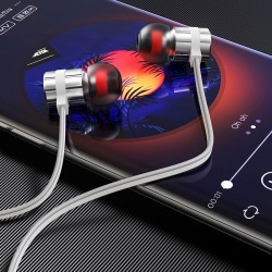 BOROFONE earphones με μικρόφωνο BM48, 3.5mm, 1.2m, ασημί