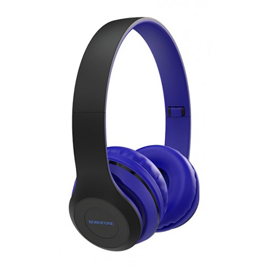 BOROFONE headphones με μικρόφωνο BO4, bluetooth, 3.5mm, μπλε