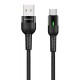 BOROFONE καλώδιο USB σε Type-C BU17, LED, 2.4A, 1.2m, μαύρο