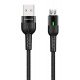 BOROFONE καλώδιο USB σε Micro USB BU17, LED, 2.4A, 1.2m, μαύρο