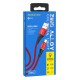BOROFONE καλώδιο USB σε Type-C BU25, LED, 3A, 1.2m, κόκκινο