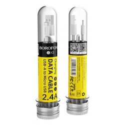 BOROFONE stand καλωδίων BX3 USB σε USB Micro, 1m, 30τμχ, λευκό