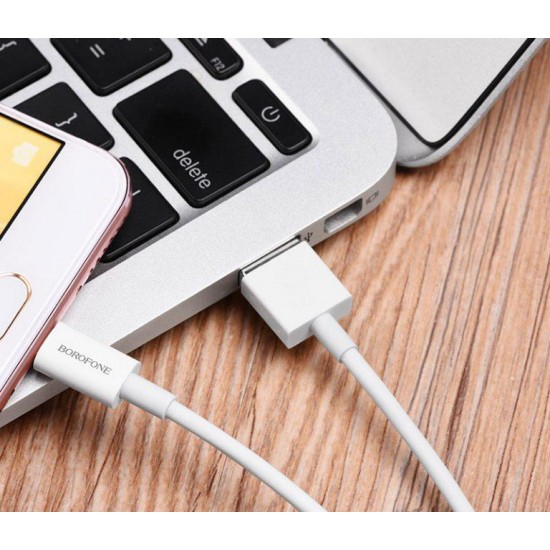 BOROFONE stand καλωδίων BX3 USB σε USB Micro, 1m, 30τμχ, λευκό