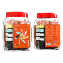 BOROFONE σετ καλωδίων BX40 USB σε Type-C, 1m, 30τμχ, διάφορα χρώματα