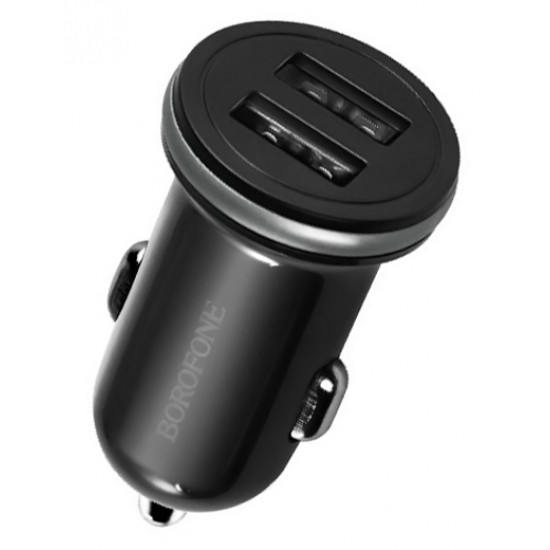 BOROFONE φορτιστής αυτοκινήτου BZ5, 2x USB, 2.1Α 12W, μαύρος