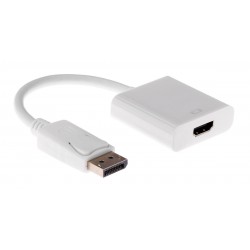 POWERTECH μετατροπέας DisplayPort 20pin Male σε HDMI 1.4V Female, λευκό