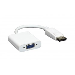 POWERTECH μετατροπέας DisplayPort 20pin male σε VGA 15pin female, λευκό