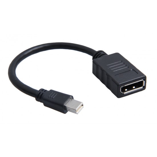 POWERTECH Μετατροπέας Mini DisplayPort σε Display Port, 0.20, μαύρος