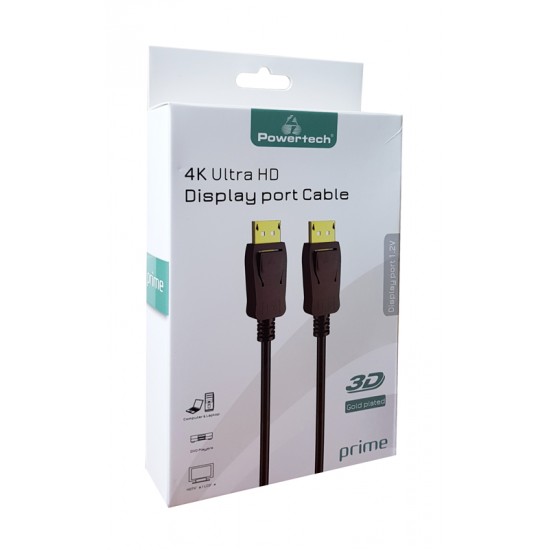 POWERTECH Καλώδιο DisplayPort 1.2 CAB-DP024 prime, 4K 3D, copper, 2m