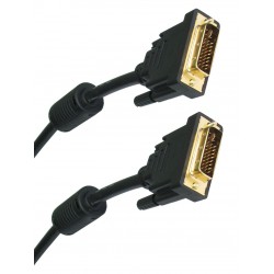 POWERTECH Καλώδιο DVI-I σε DVI-I CAB-DVI001, 2x Ferrites, μαύρο, 1.5m