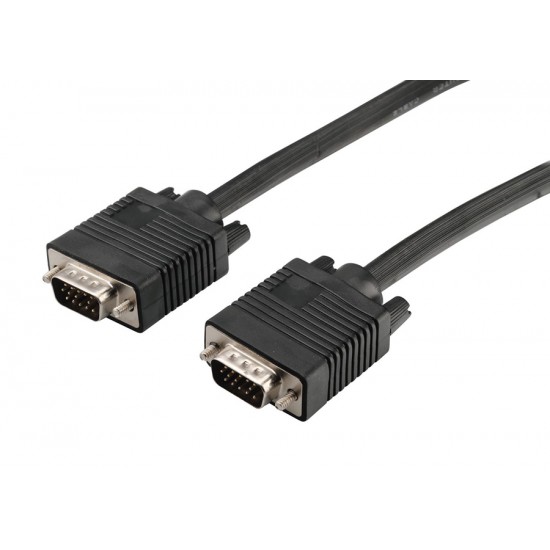 POWERTECH Καλώδιο VGA 15pin M-M, HD 720p, CCS, 3+6, 1.5m, μαύρο