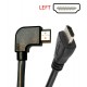 POWERTECH Καλώδιο HDMI (Μ) 19pin 1,4V, 90° left, 1.5m, Black