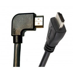 POWERTECH Καλώδιο HDMI (Μ) 19pin 1,4V, 90° left, 1.5m, Black