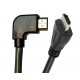 POWERTECH Καλώδιο HDMI (Μ) 19pin 1,4V, 90° left, 1.5m, Black