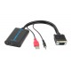 POWERTECH Μετατροπέας VGA-USB-3.5mm jack σε HDMI 1.4V, MS9288, 0.2m
