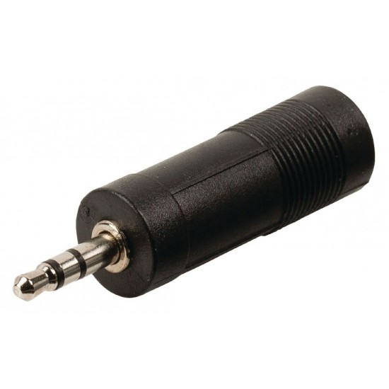 POWERTECH adapter STEREO 3.5mm M/F 6.35mm - NIKEL, 5 τεμ