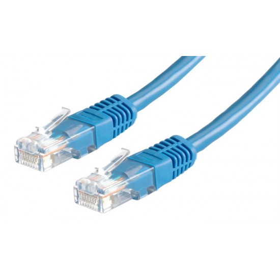 POWERTECH καλώδιο UTP Cat 5e CAB-N179, CCA 26AWG 0.4mm, 0.50m, μπλε