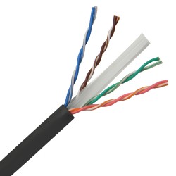 POWERTECH καλώδιο UTP Cat 6e CAB-N180, CCA 24AWG 0.5mm, PVC, 305m, μαύρο