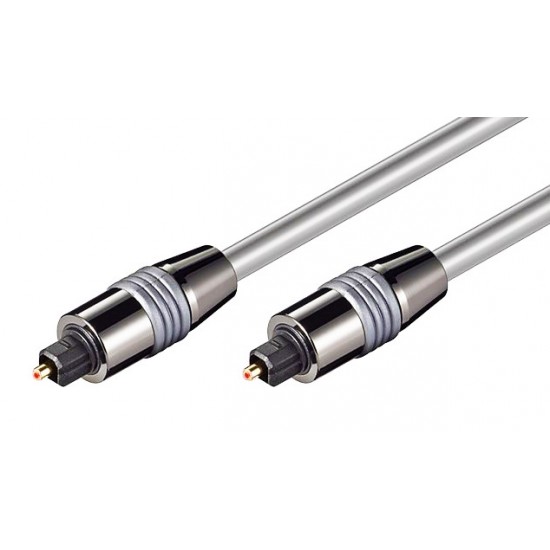 POWERTECH Toslink male to male OD 6.0mm, 0.5m, metal