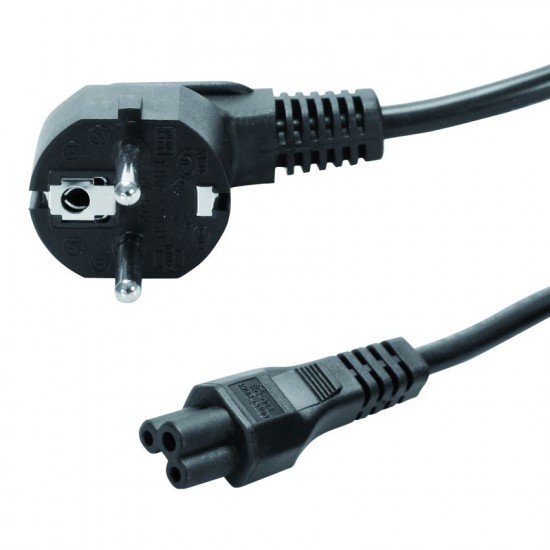 POWERTECH Καλώδιο τροφοδοσίας CAB-P019, 3x 0.5mm², copper, 1.5m, μαύρο