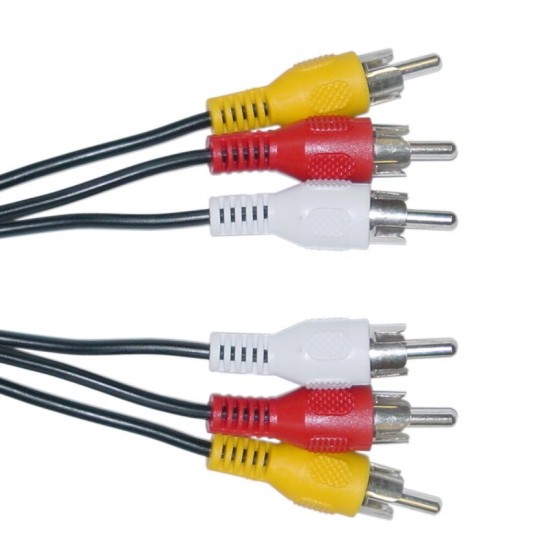 POWERTECH Καλώδιο 3x RCA Male σε 3x RCA Male CAB-R004, 1.5m